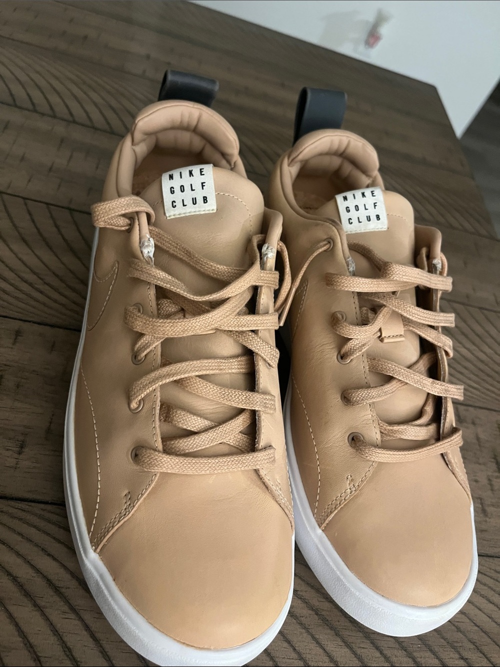 Nike Tan Leather golf club shoes